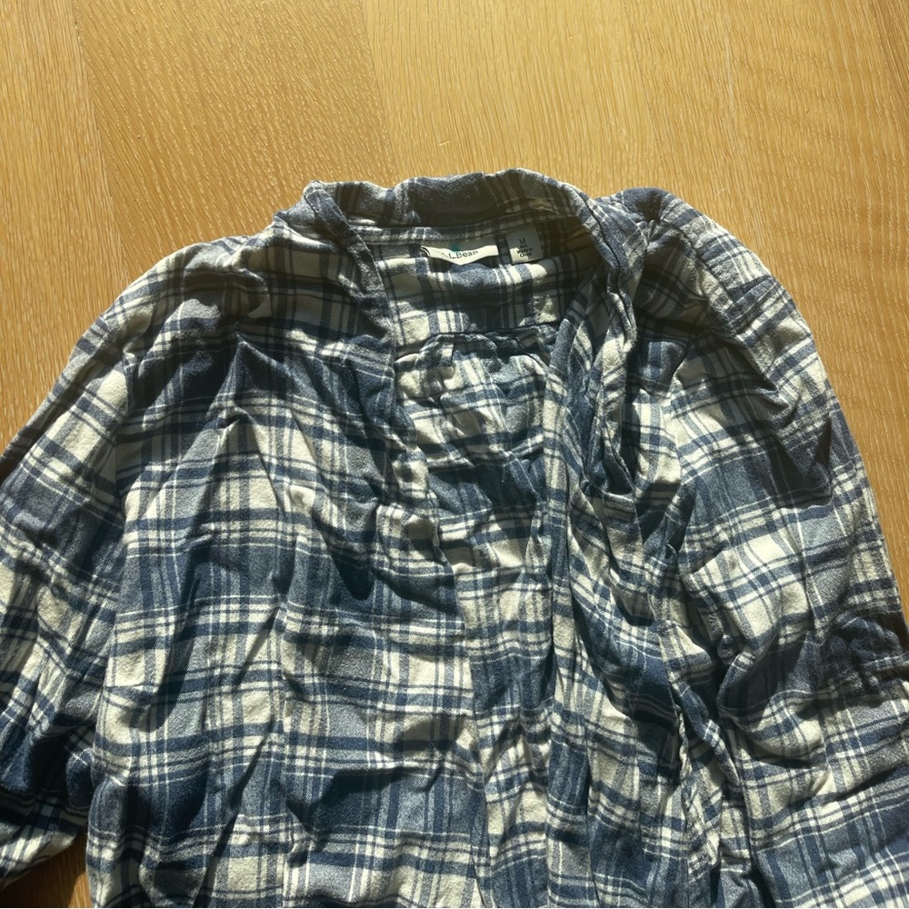 LLBean blue flannel